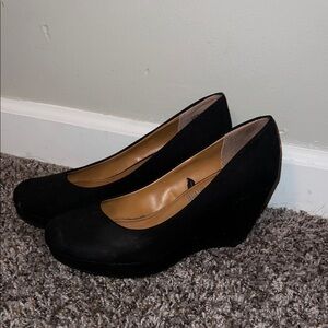 a.n.a Black Wedge Shoes
